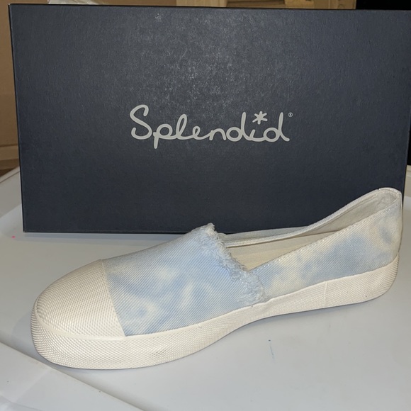 Splendid Blue Tie-Dye Aida Distressed Platform Slip-On Sneaker Size 9 Shoes NEW - Picture 5 of 7